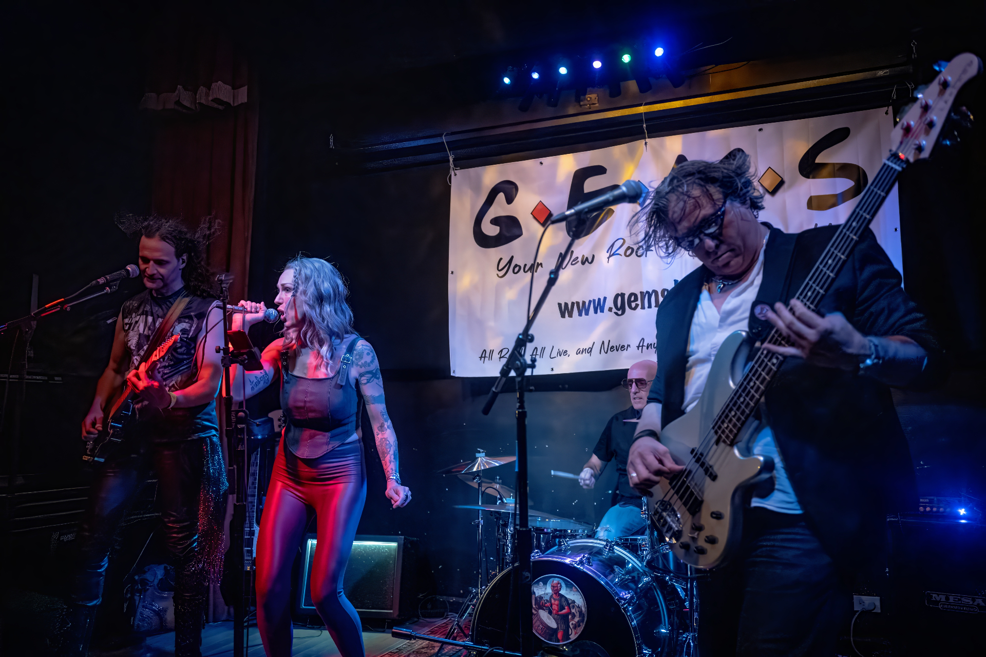 GEMS — San Francisco cover band performing live, wide stage shot